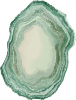 Marbleized Geode Green Sliced Stone Amethyst