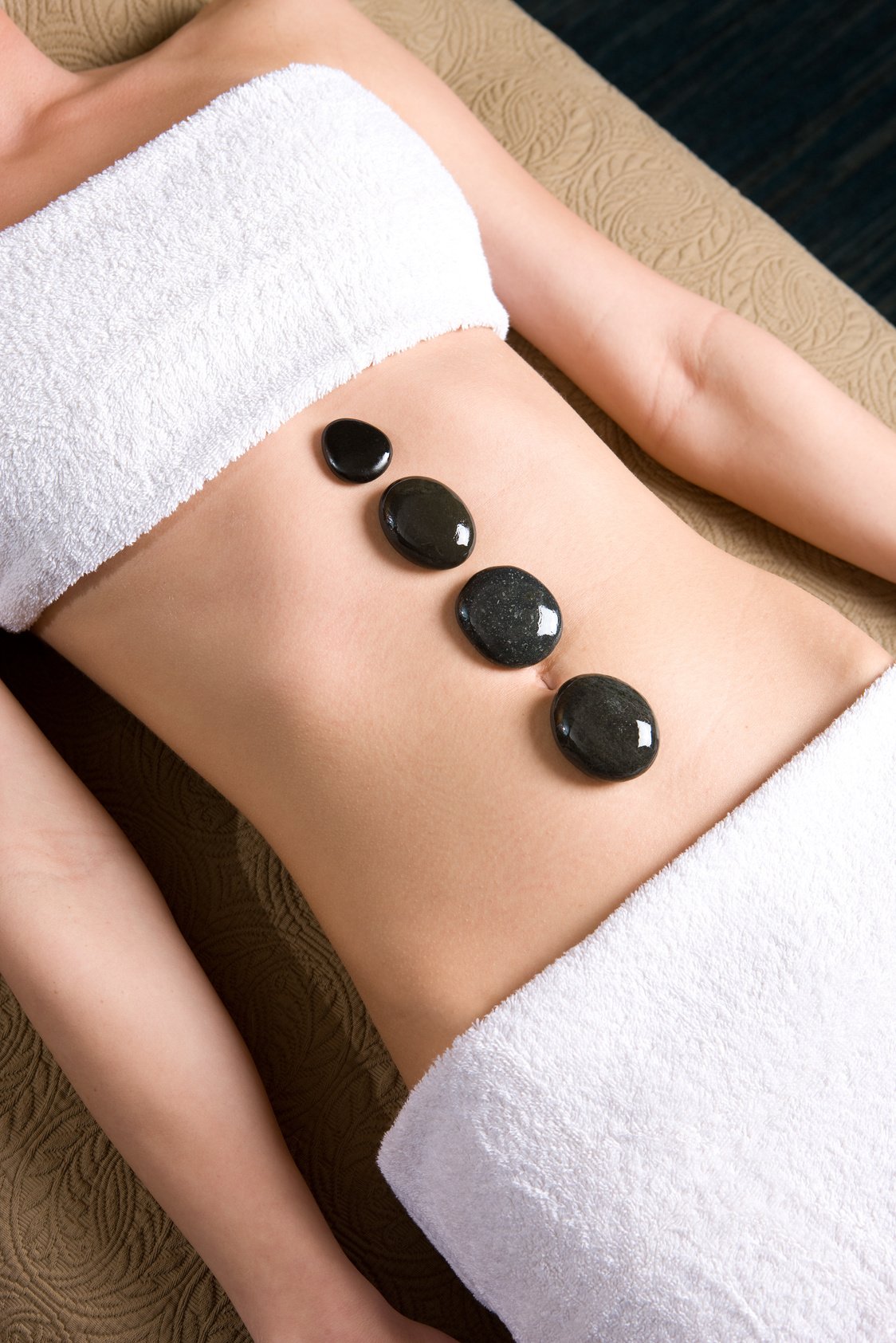 Medical Spa-Hot Stones Massage on Abdomen